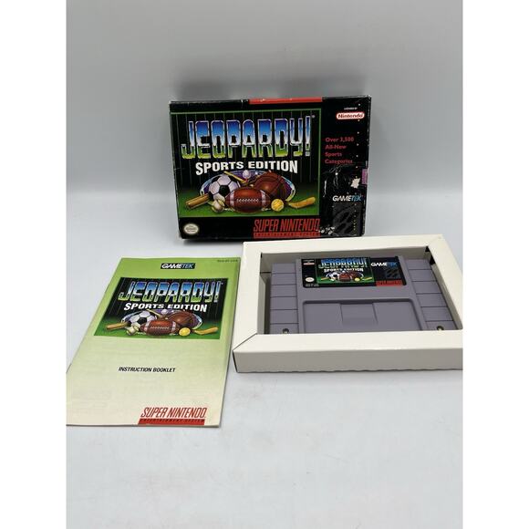 Jeopardy Sports Edition (SNES) Super Nintendo Complete In Box GameTek 1994 - Picture 2 of 15